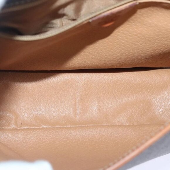 CELINE Macadam Canvas Shoulder Bag PVC Leather Brown Gold Auth 93829 - Picture 2 of 14